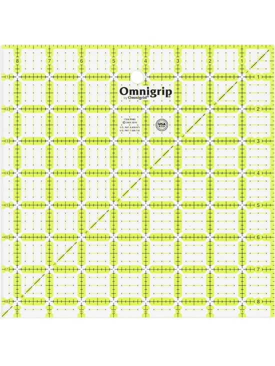 Omnigrip Other - Omnigrip Neon Green Quilters Square Ruler 8.5 Inch by 8.5 Inch NWT